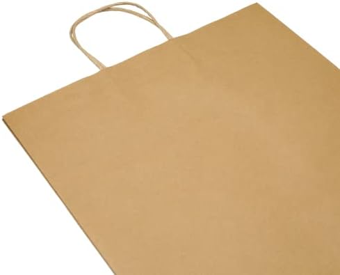 טבעי 14 איקס 10 איקס 15.75 לשאת שקיות [חבילה של 200] למחזור קראפט נייר מתנה, מזון שירות שקיות